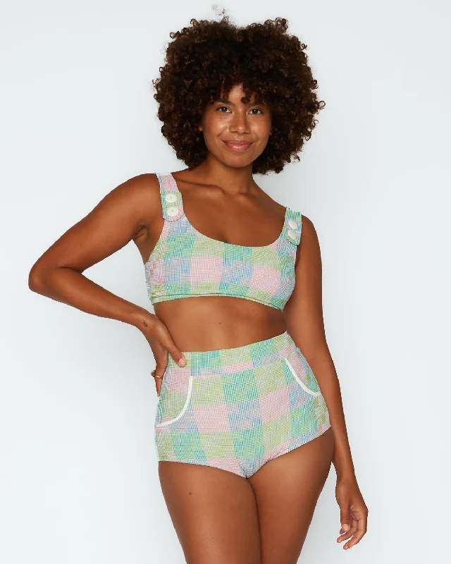 High - waisted bikini for a retro and tummy - flattering lookGeorgia Bikini Top - Amos