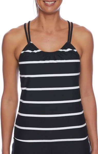 Neon - colored bikini to stand out on the beachNext Shirred Tankini Santa Fe Stripe