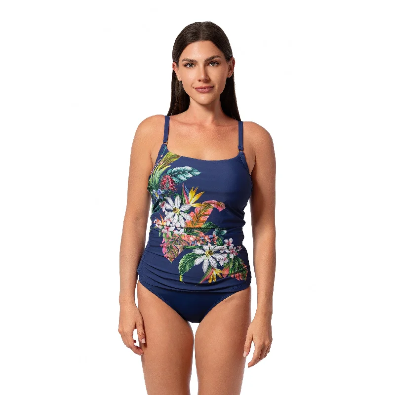 Monokini - style bikini with a unique one - piece - meets - bikini designPALM DELIGHT EDEN CAMI TANKINI TOP