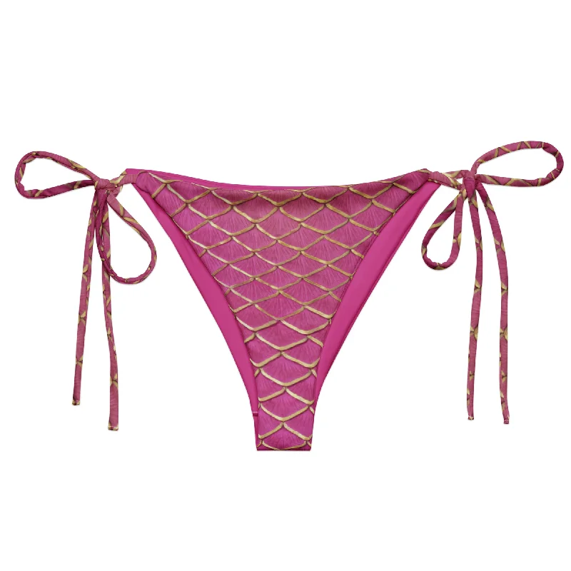 Ruched bikini with fabric gathers for a slimming effectMalibu Recycled String Bikini Bottom