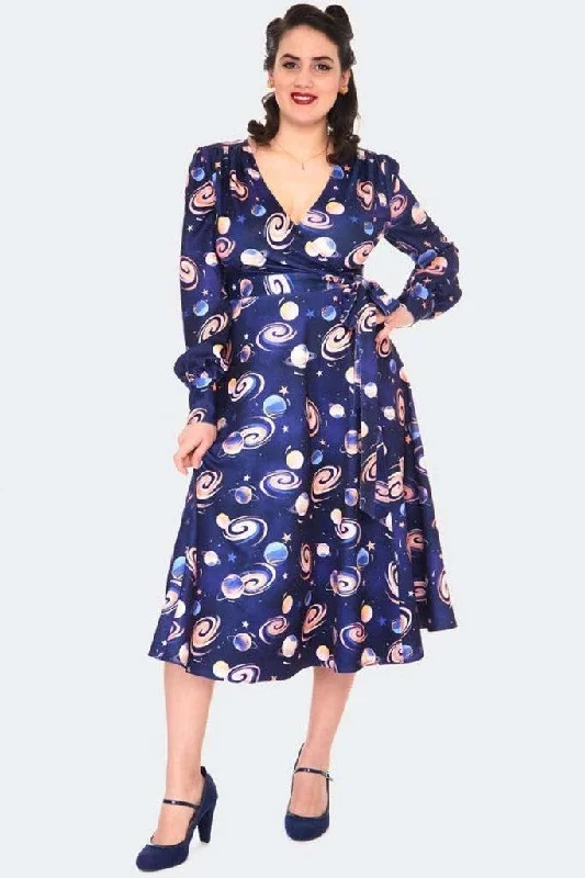 Strapless Women Dress with a Built - in Bra for Comfort and SupportSpace Chic Wrap Dress