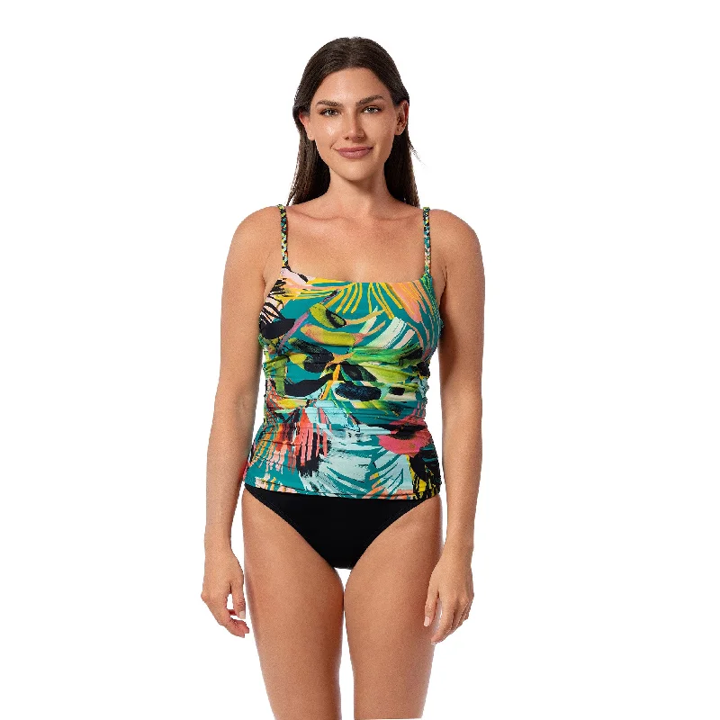 Plus - size bikini with full - coverage options for comfort and confidenceSUNSET MAGIC EDEN CAMI TANKINI TOP