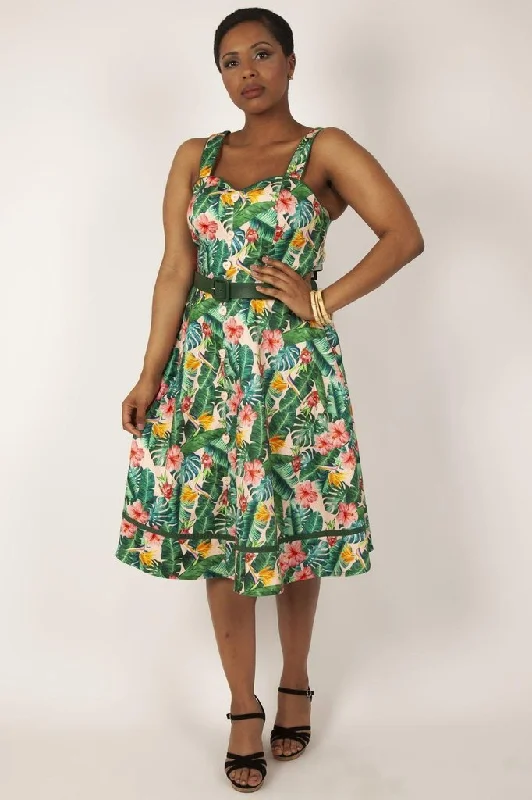 Shift Women Dress with a Simple and Classic Design for Everyday WearJinkx Floral Tropical Print Dress