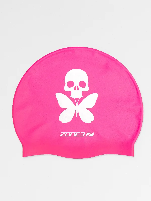 Metallic - finish bikini for a glamorous and eye - catching poolside lookSignature Pink Silicone Swim Cap