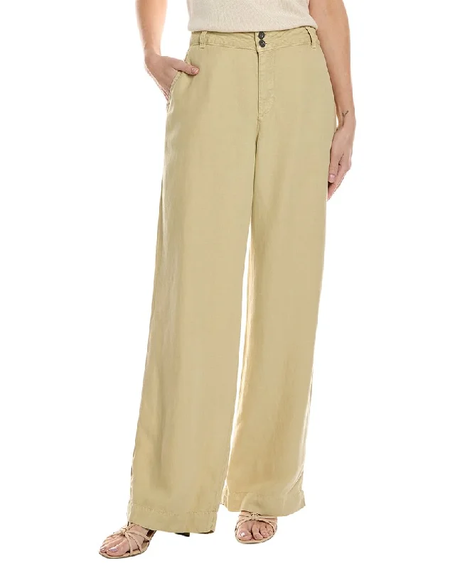 Elastic - waist women trousers for ultimate comfortBella Dahl Clean Hem High Waist Linen-Blend Pant