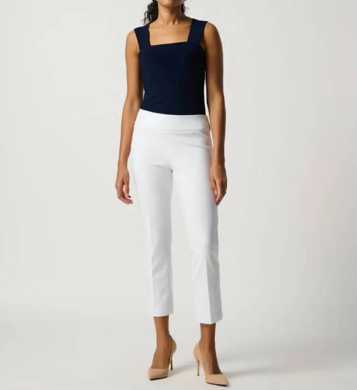 Wide - leg women trousers for a modern and elegant styleClassic Cropped Pants In White