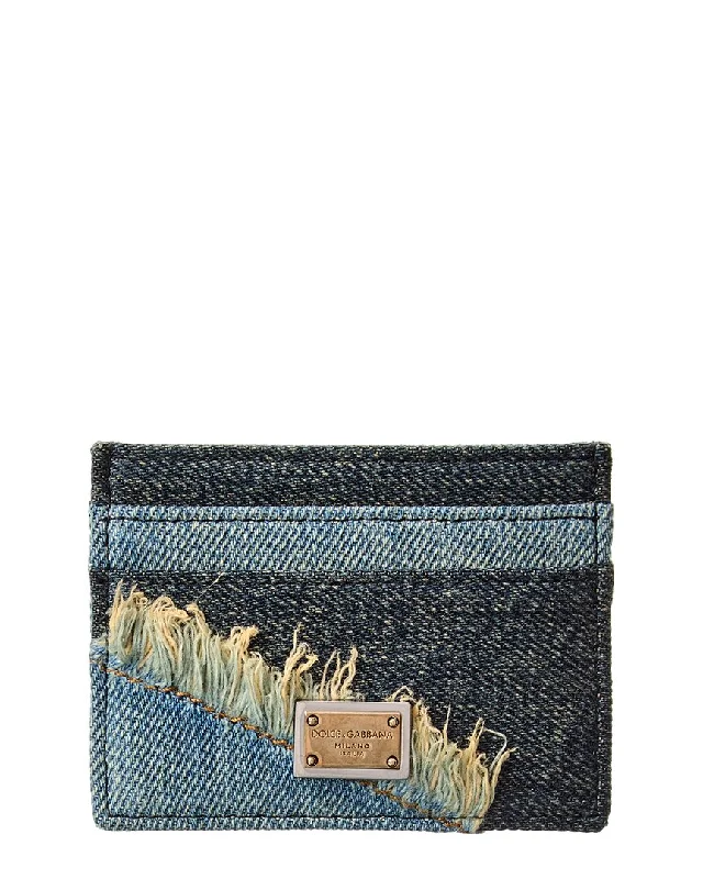 Tapered women trousers with a slimming effectDolce & Gabbana DG Logo Denim Card Holder