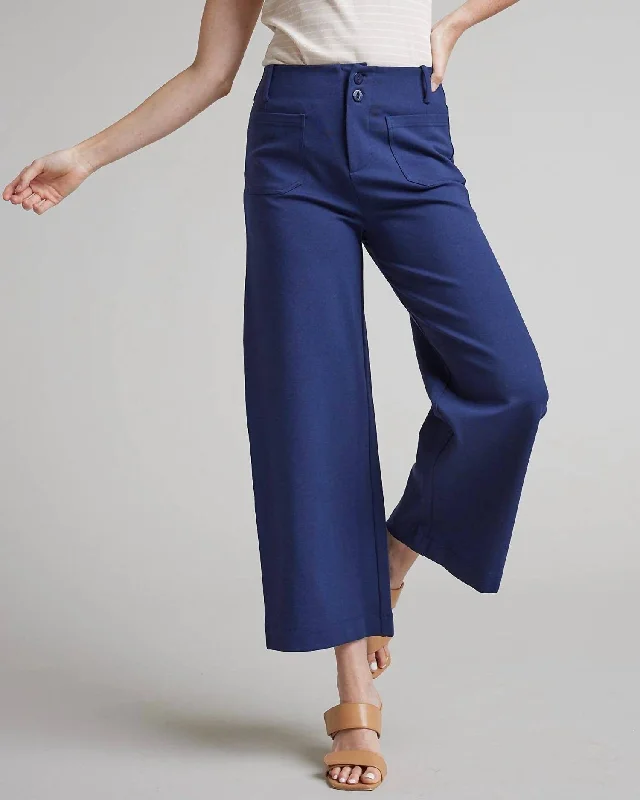 Elastic - waist women trousers for ultimate comfortFrankie Pocket Pant In Blue