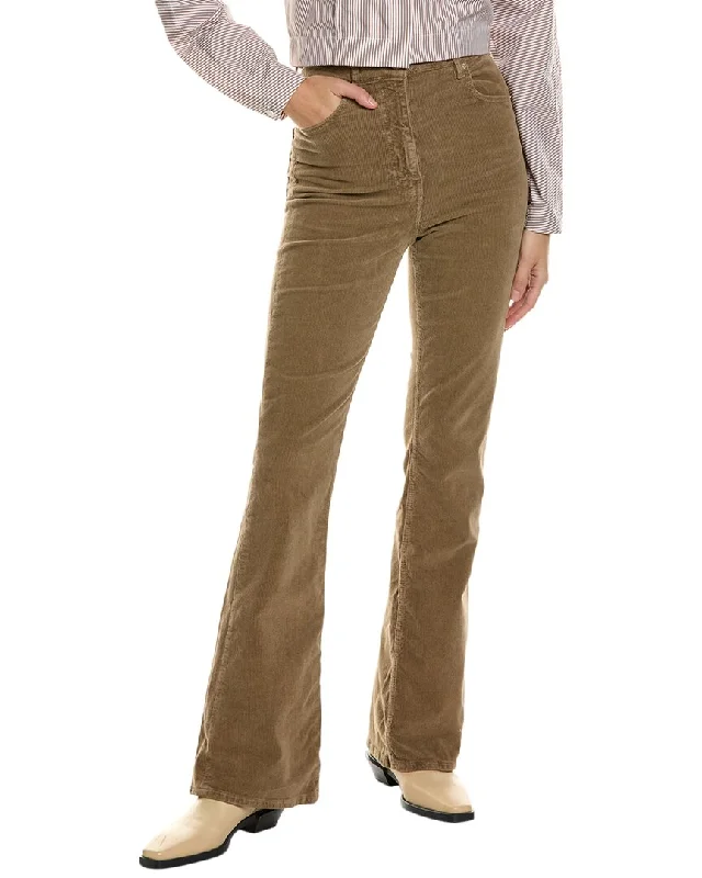 Bootcut women trousers to pair well with different shoesGANNI Washed Corduroy High-Rise Pant