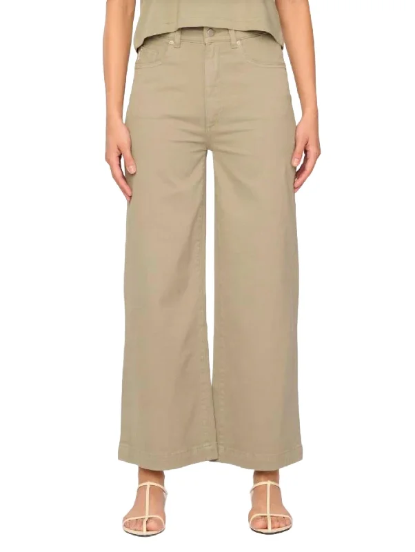 Jogger women trousers for a casual and sporty vibeHepburn Wide Leg Pant In Alpine Green