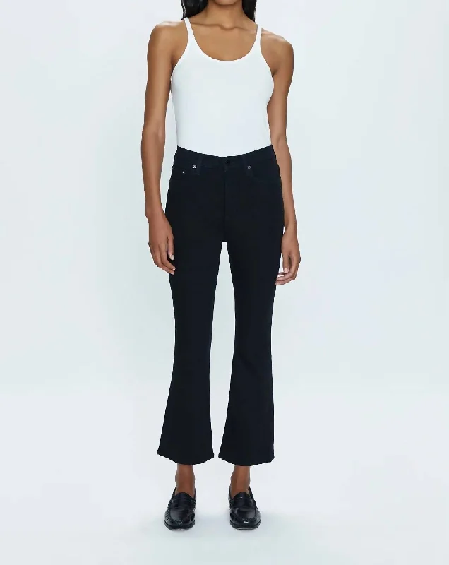 Palazzo women trousers for a flowy and comfortable feelLennon High Rise Boot Cut Jean In Noir