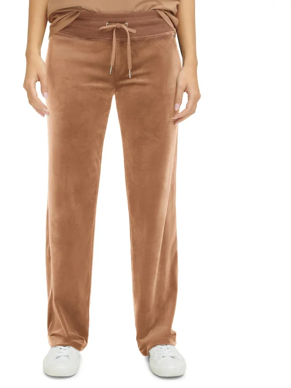 Jogger women trousers for a casual and sporty vibePlus Womens Velour Drawstring Wide Leg Pants