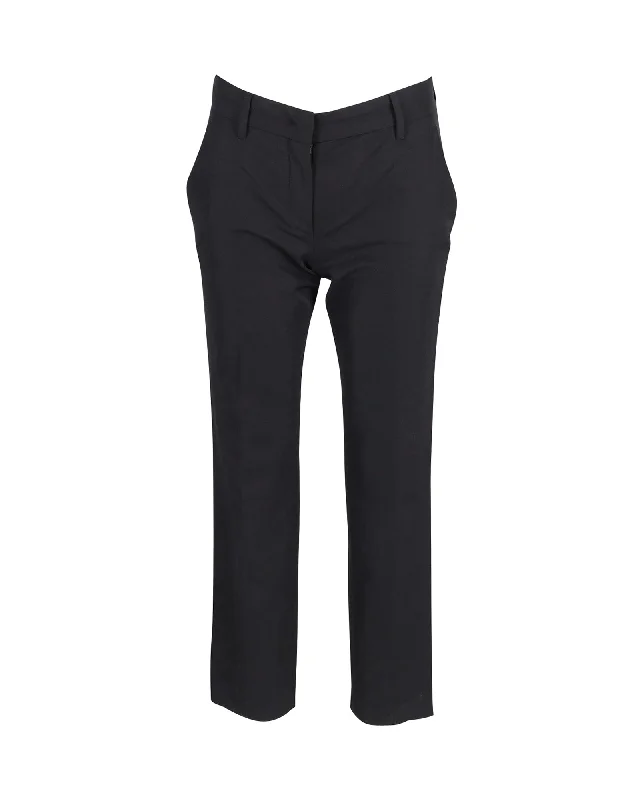 Plus - size women trousers for a perfect fit and confidencePrada Straight-leg Trousers in Black Nylon