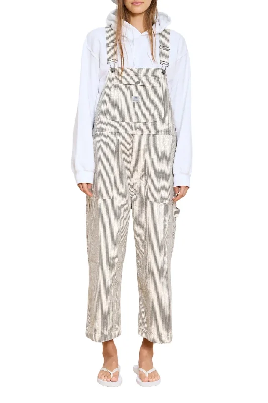 Tapered women trousers with a slimming effectRelaxed Overall In Railroad Grey