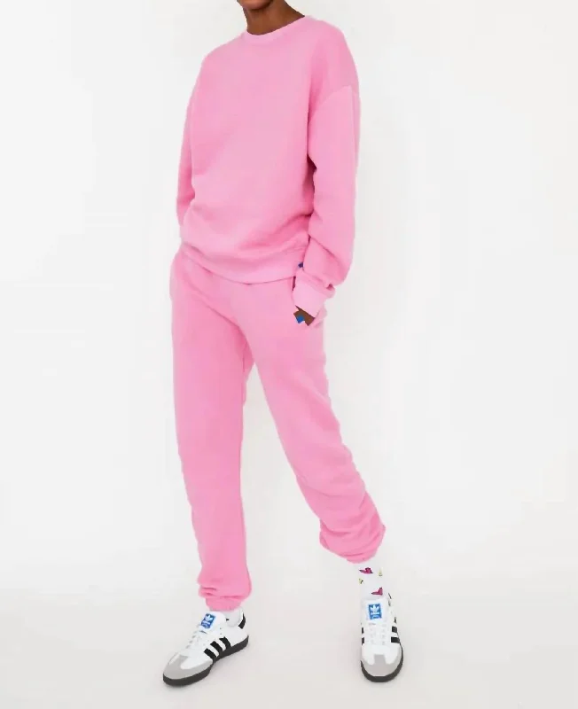 Straight - leg women trousers with a classic and timeless designSpongee Sweatpant In Hot Pink