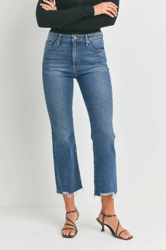 Bootcut women trousers to pair well with different shoesVintage Cropped Flare Jean In Dark Denim