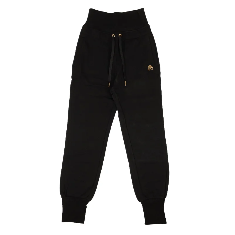 Striped women trousers with a nautical or modern patternWomen's Black Cotton Nootka Joggers Sweatpants