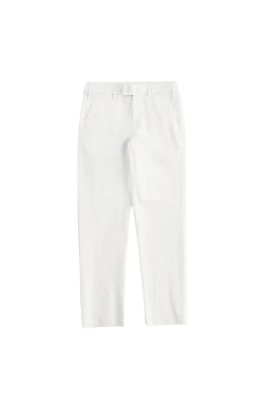 Wide - leg women trousers for a modern and elegant styleWomen's Dock Fray Pant In White