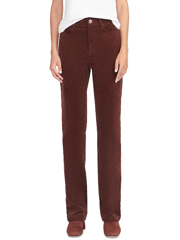 Palazzo women trousers for a flowy and comfortable feelWomens High Rise Corduroy Straight Leg Pants