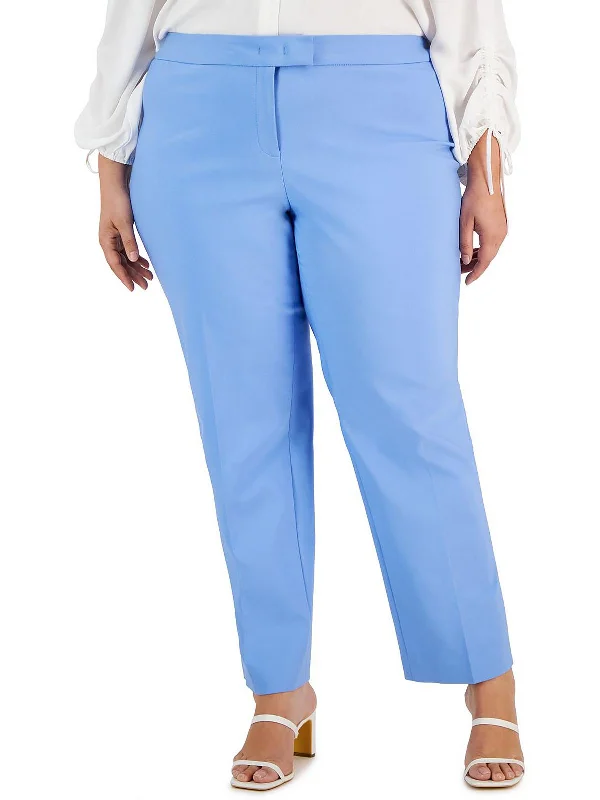 Bootcut women trousers to pair well with different shoesWomens High Rise Solid Straight Leg Pants