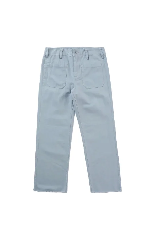 Linen women trousers for a breathable and summer - friendly choiceWomen's Sailor Crop Pant In Sky Blue