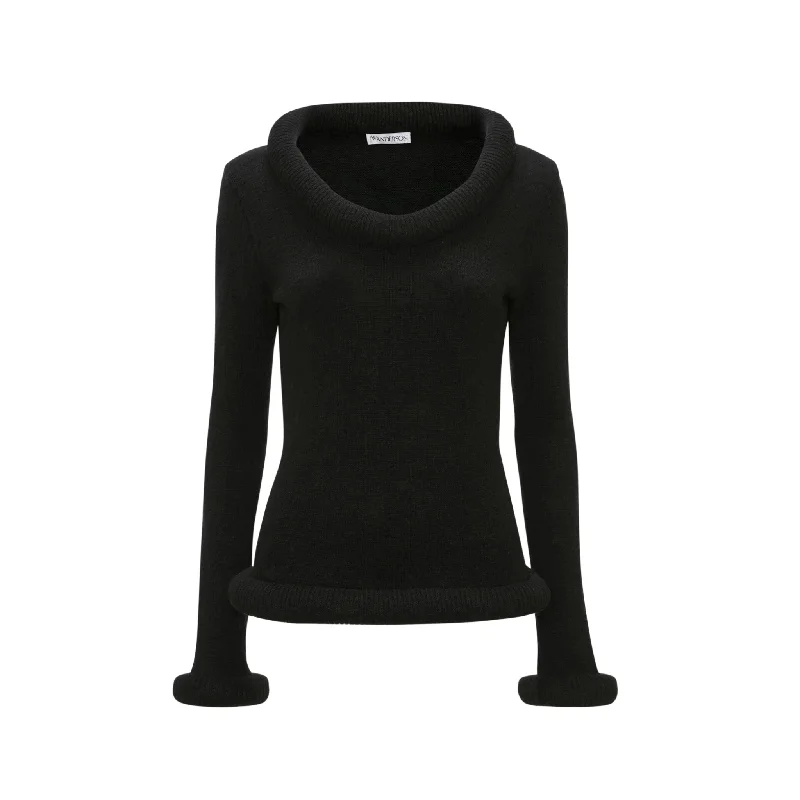 Cashmere Women Sweater with a Luxurious Soft TouchBumper Trim Jumper