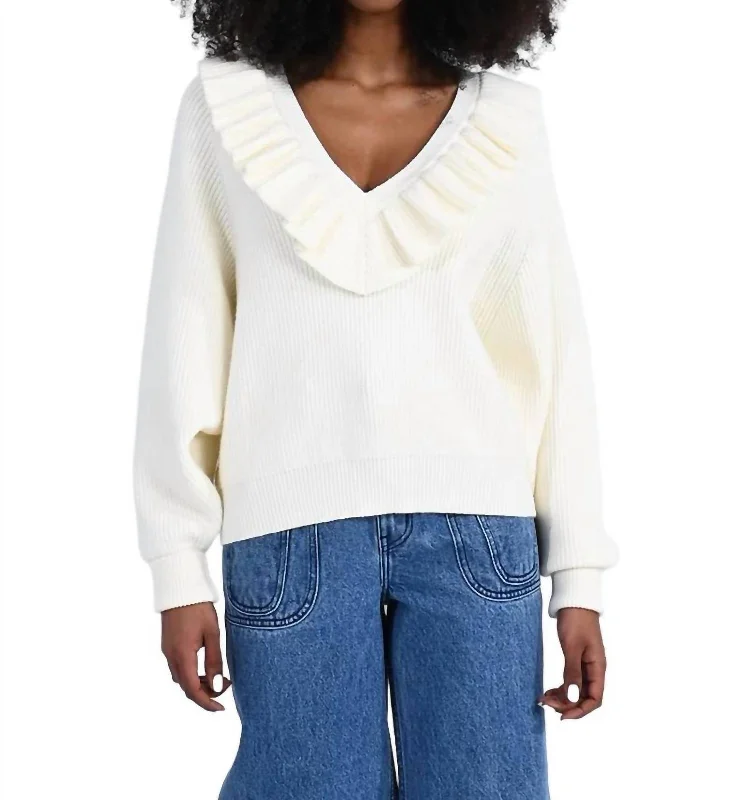 Button - Down Women Sweater for a Versatile LookDaydreaming Sweater In Off-White