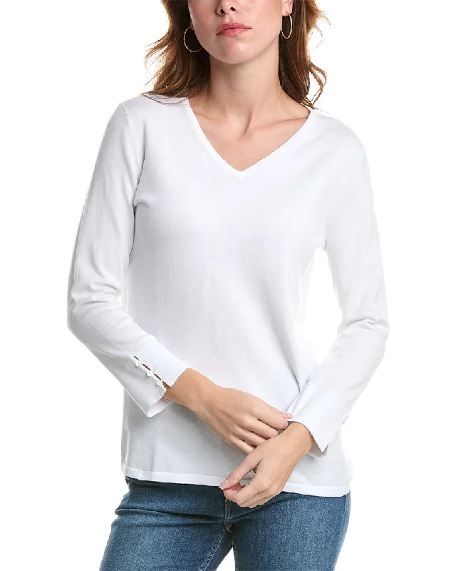 Plus - Size Women Sweater with a Flattering FitEdinburgh Knitwear Classic V-Neck Sweater