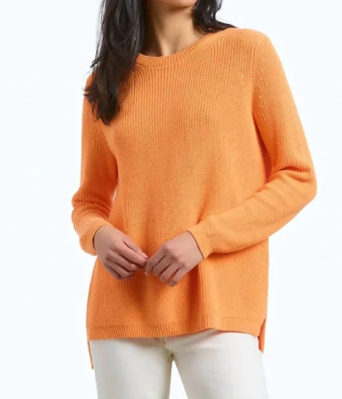 Mock - Neck Women Sweater for a Modern TwistEmma Crewneck Sweater In Sorbet