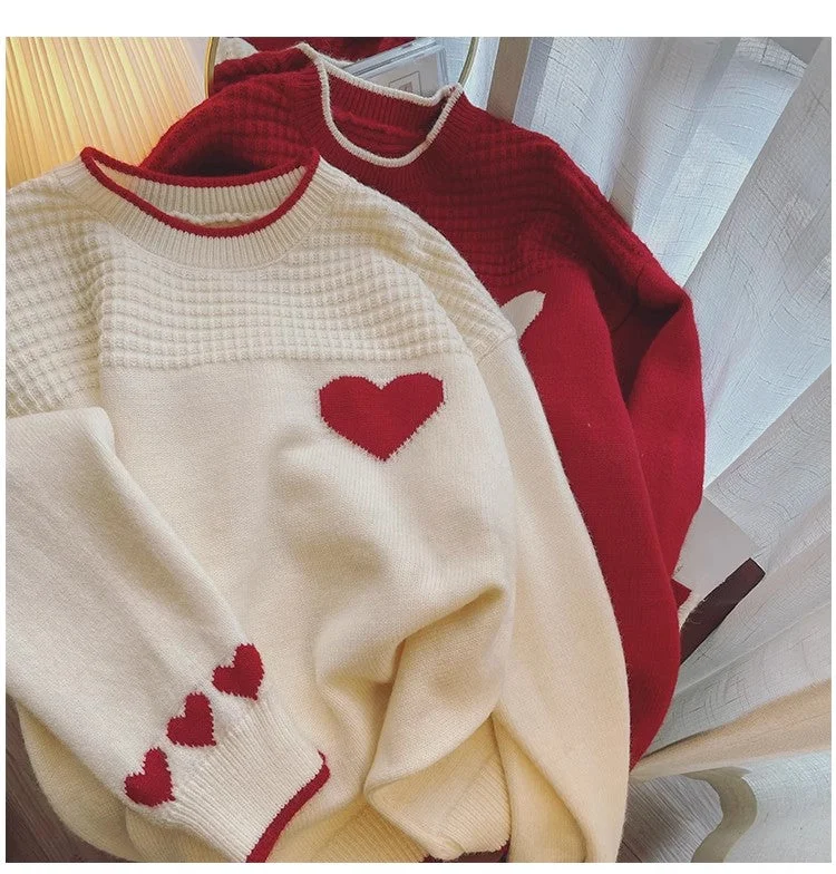 Chunky Knit Women Sweater for Winter WarmthFashionable embroidered round neck sweater for women      S4887