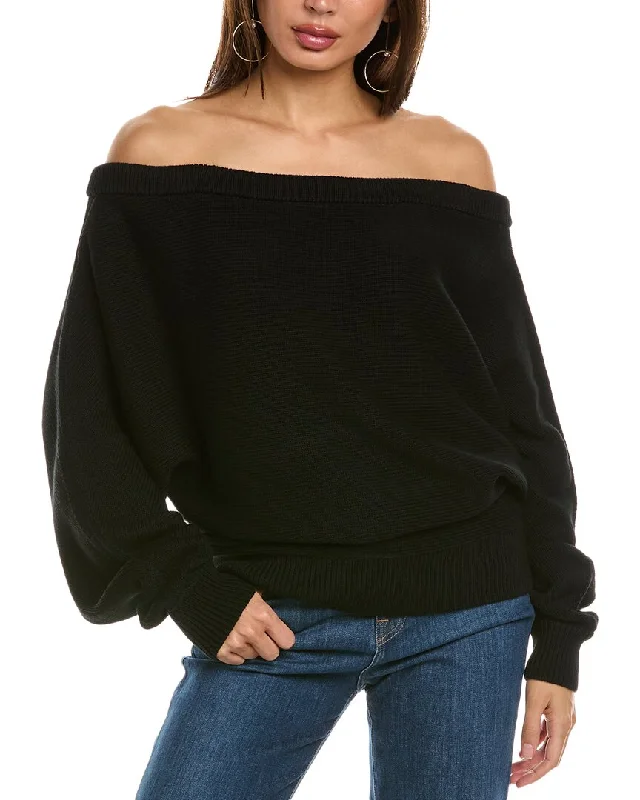 Lightweight Women Sweater for Spring and FallHelmut Lang Ruched Dolman Sweater