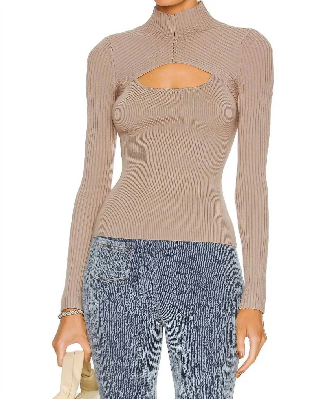 Lightweight Women Sweater for Spring and FallMiliana Sweater Top In Otter