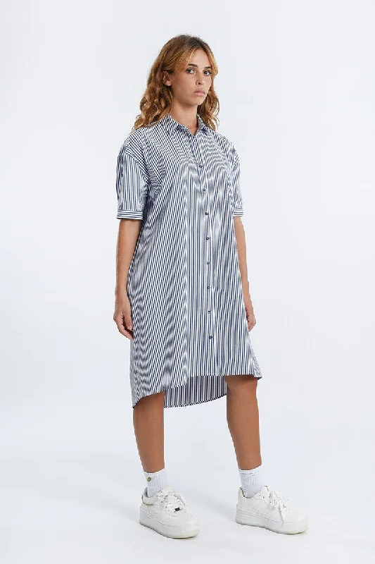 Button - Down Women Sweater for a Versatile LookMolly Bracken Stripe Navy/White Dress