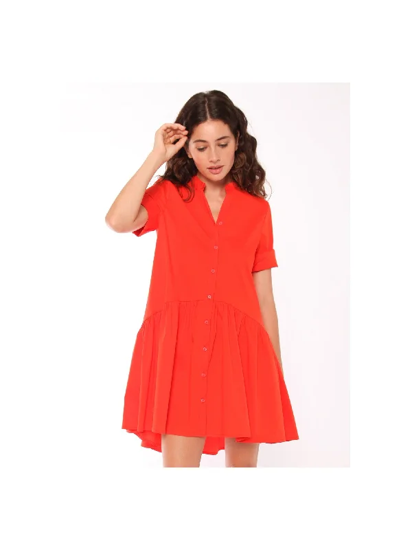 Striped Women Sweater with a Timeless PatternVilagallo Angela Coral Red Dress