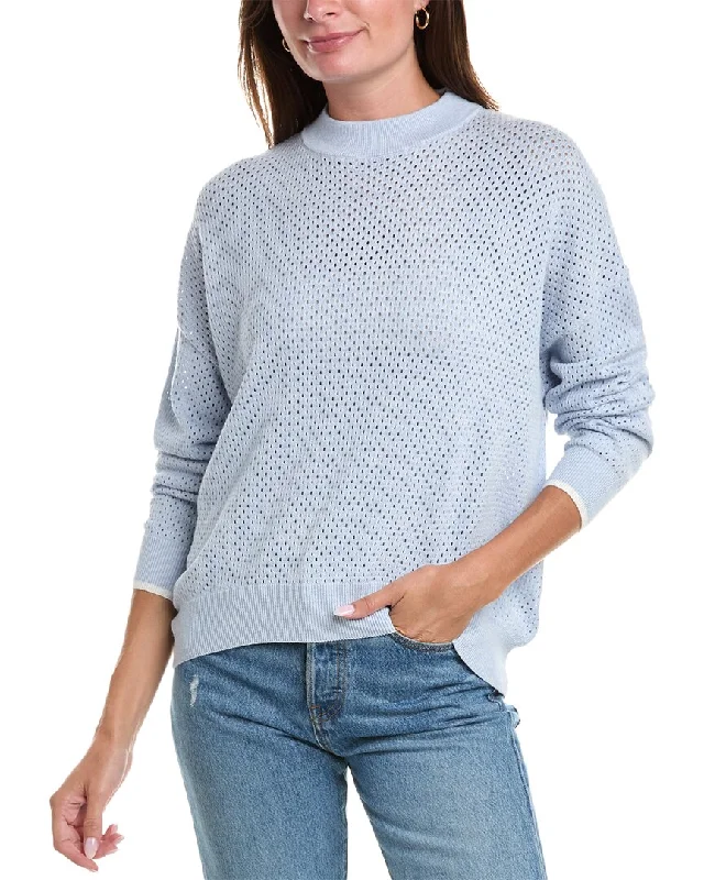 Color - Blocked Women Sweater for a Bold Fashion StatementWISPR Shine Silk-Blend Sweater