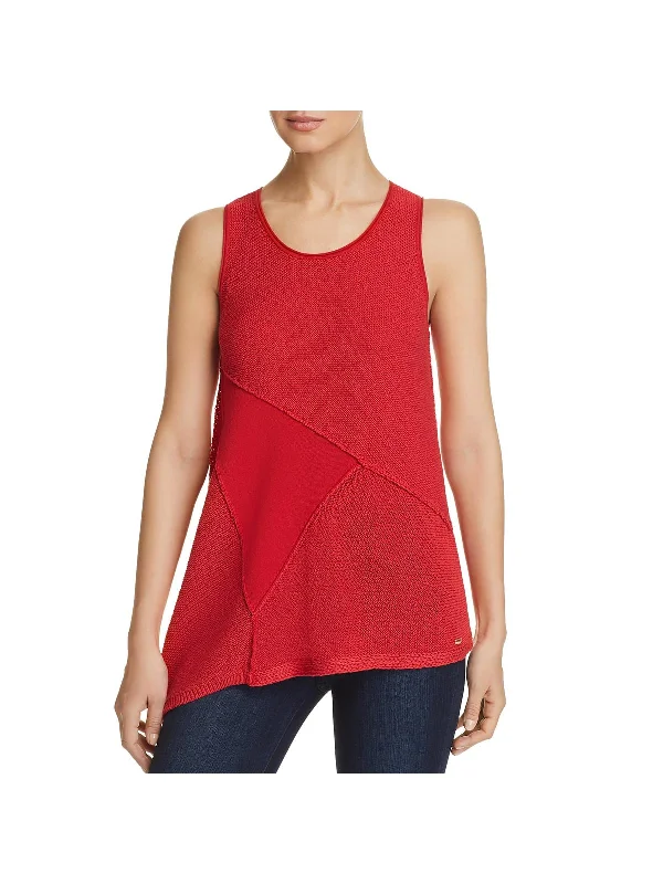 Mock - Neck Women Sweater for a Modern TwistWomens Cotton Sleeveless Tank Top Sweater