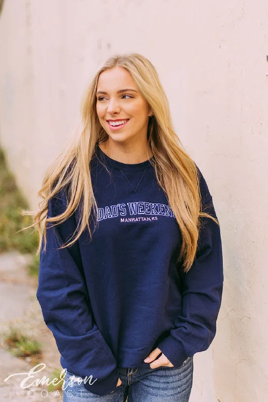 Moisture - Wicking Women T Shirt for Active LifestylesChi O Embroidered Dad's Weekend Sweatshirt