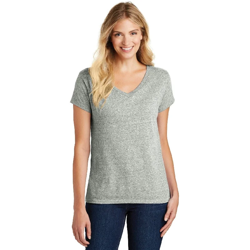 Embroidered Women T Shirt with Intricate DetailsCLOSEOUT - District Women's Astro V-Neck Tee