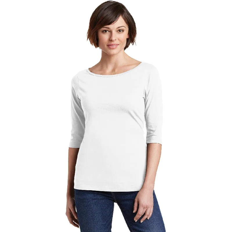 Crew Neck Women T Shirt with a Timeless DesignCLOSEOUT - District Women's Perfect Weight 3/4-Sleeve Tee