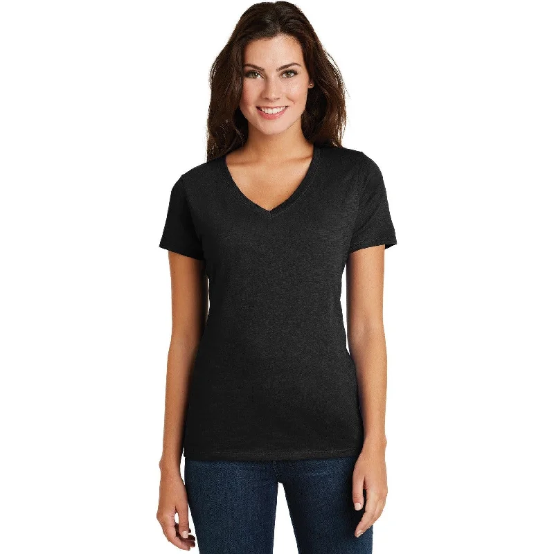 Long Sleeve Women T Shirt for Cooler WeatherCLOSEOUT - District Women's Super Slub V-Neck Tee