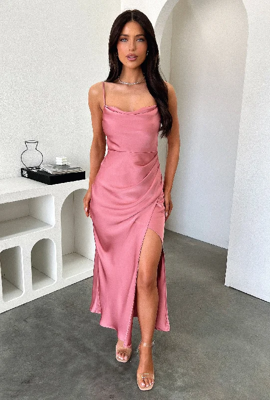 Backless Women Dress for a Sexy and Alluring Look at Evening EventsEvelyn Dress - Rose