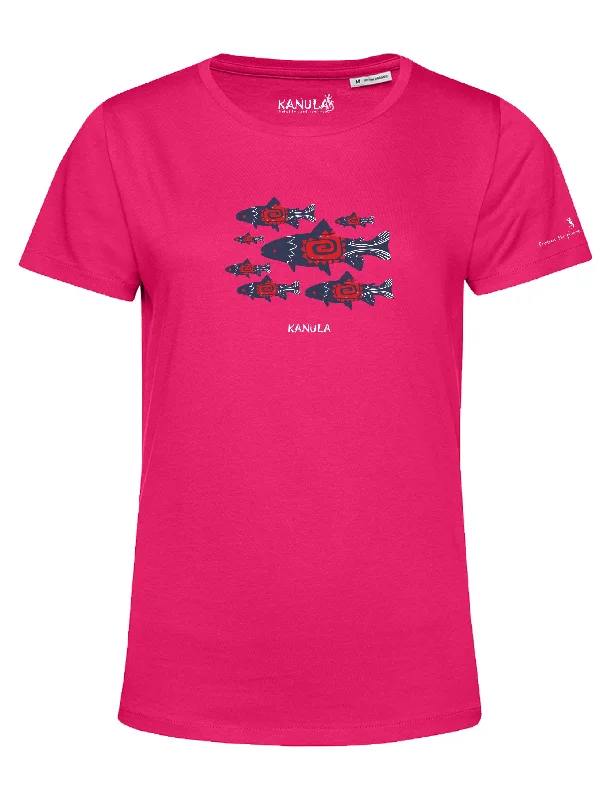 Floral Print Women T Shirt for a Feminine TouchOrganic Cotton T Shirt - Ladies - 13 Colours