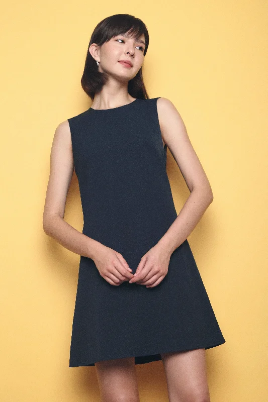 Shift Women Dress with a Simple and Classic Design for Everyday WearLitmus Shift Dress Navy