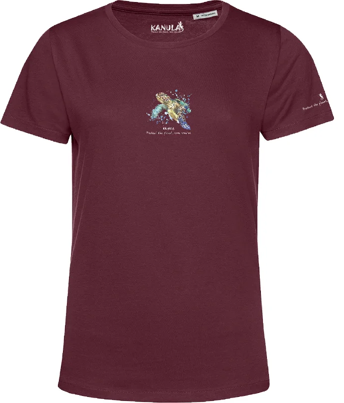 Distressed Women T Shirt with a Laid - Back AestheticOrganic Cotton T Shirt - Ladies - 20 Colours