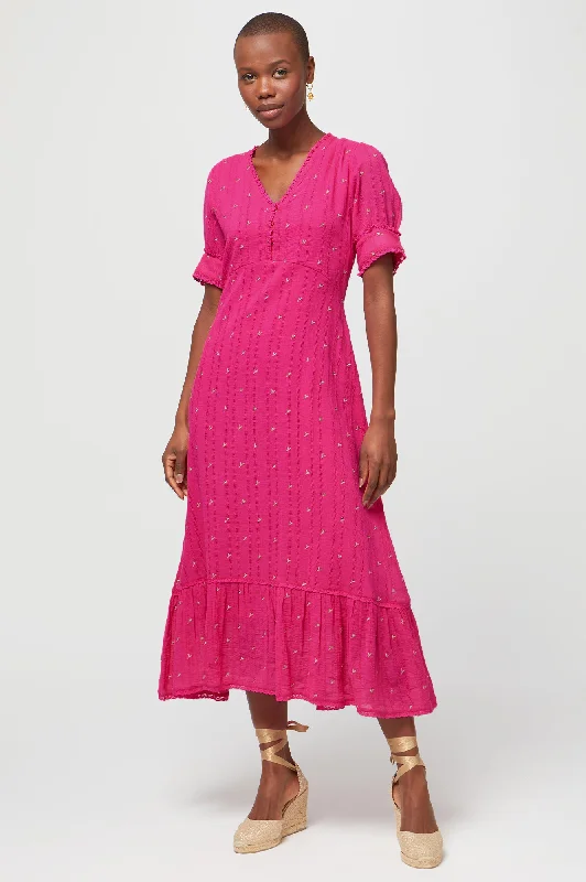 Pleated Women Dress with a Timeless and Elegant TexturePoppy Dress | Pink