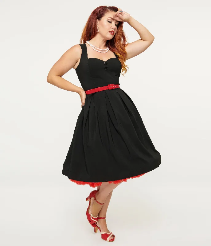 Lace - Embellished Women Dress for an Elegant and Sophisticated AppearanceCollectif 1950s Black Patty Midi Dress