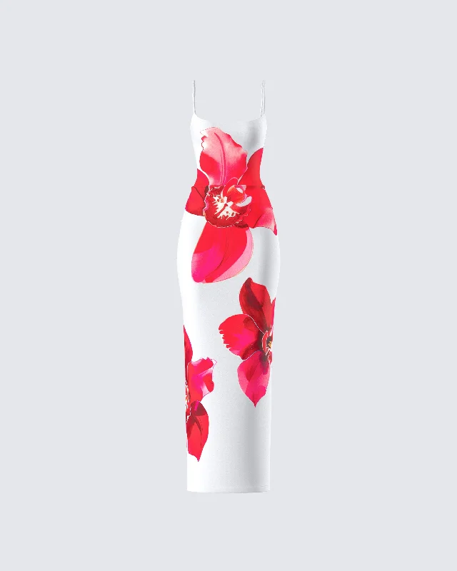 Strapless Women Dress with a Built - in Bra for Comfort and SupportJemima Floral Print Maxi Dress