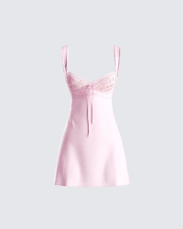 Ruffled Women Dress with Multiple Layers for a Playful and Girly StyleMabel Pink Mini Dress