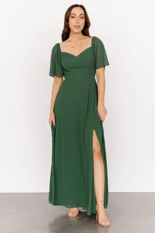 Ruffled Women Dress with Multiple Layers for a Playful and Girly StyleSierra Sweetheart Maxi Dress | Evergreen