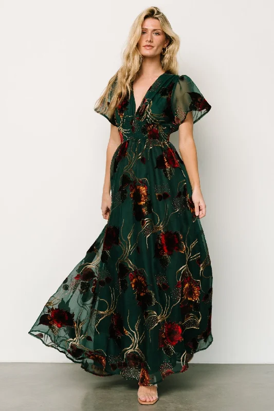 Off - the - Shoulder Women Dress for a Romantic and Feminine LookValen Maxi Dress | Jade Multi